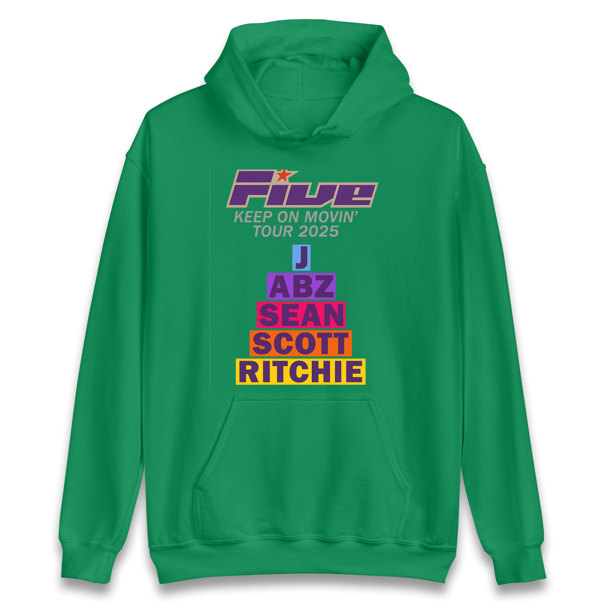Five Keep On Movin' Tour 2025 Hoodie