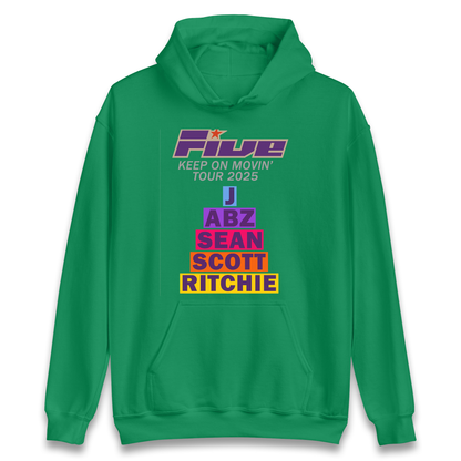 Five Keep On Movin' Tour 2025 Hoodie