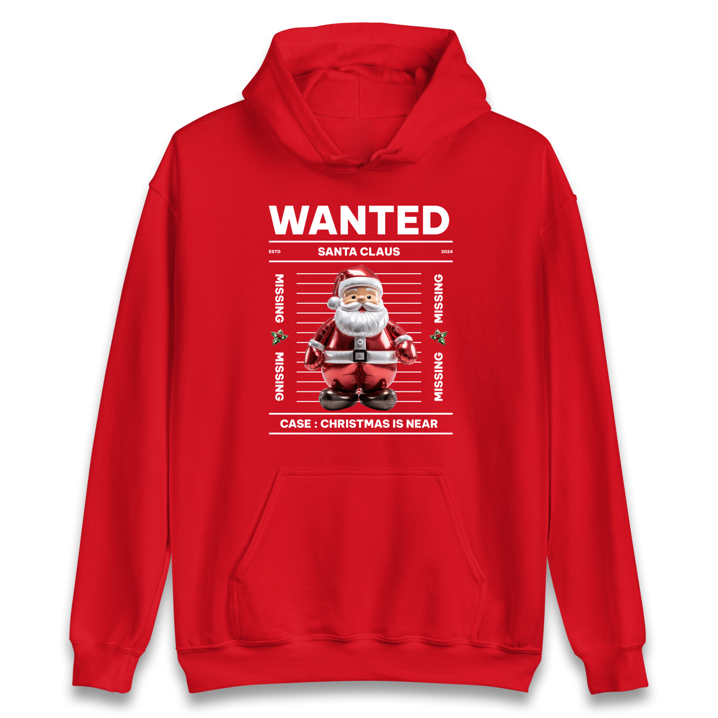 Wanted Santa Claus Christmas Hoodie
