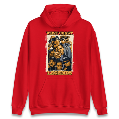 West Coast Legends Rappers Hoodie