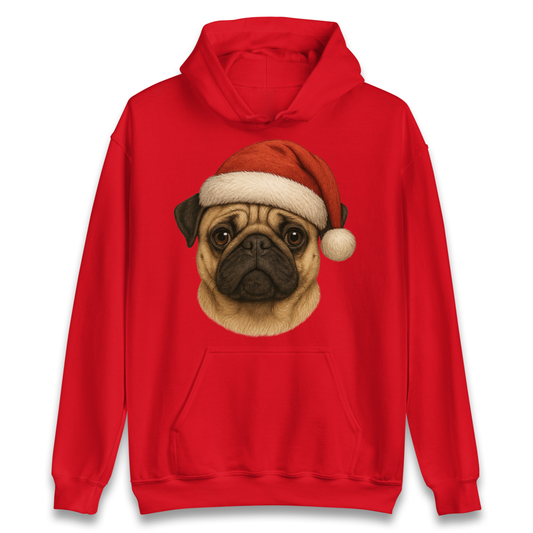 Pug Face Christmas Hoodie