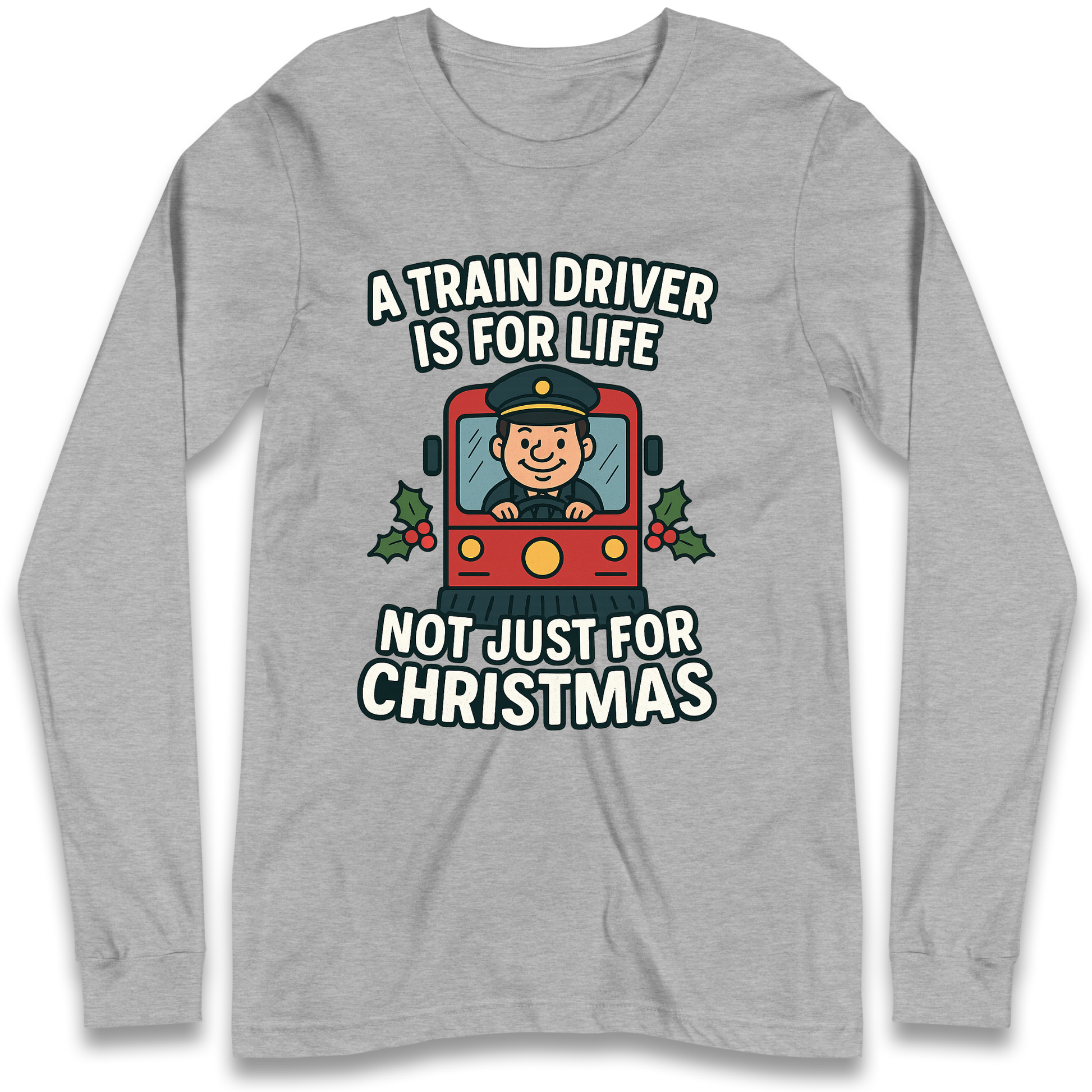 Train Driver Christmas Longsleeve T Shirt