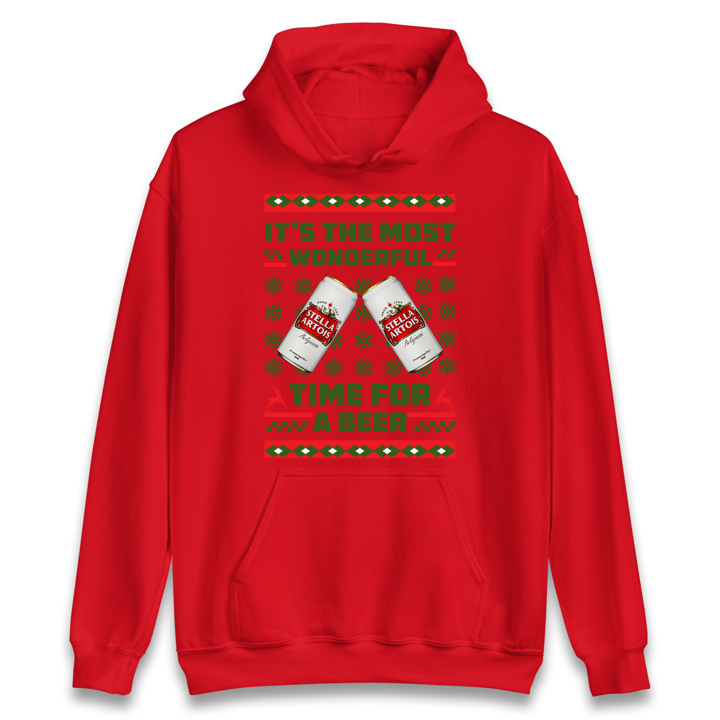 Its The Most Wonderful Time for A Beer Stella Christmas Hoodie
