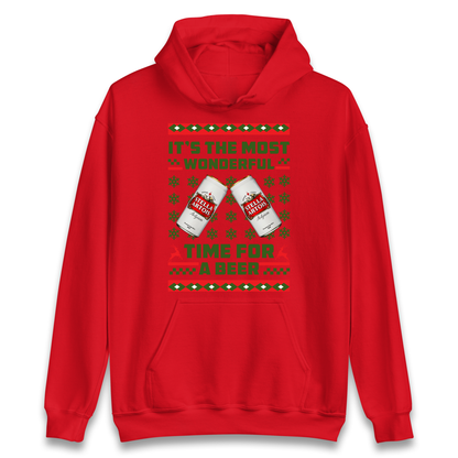 Its The Most Wonderful Time for A Beer Stella Christmas Hoodie