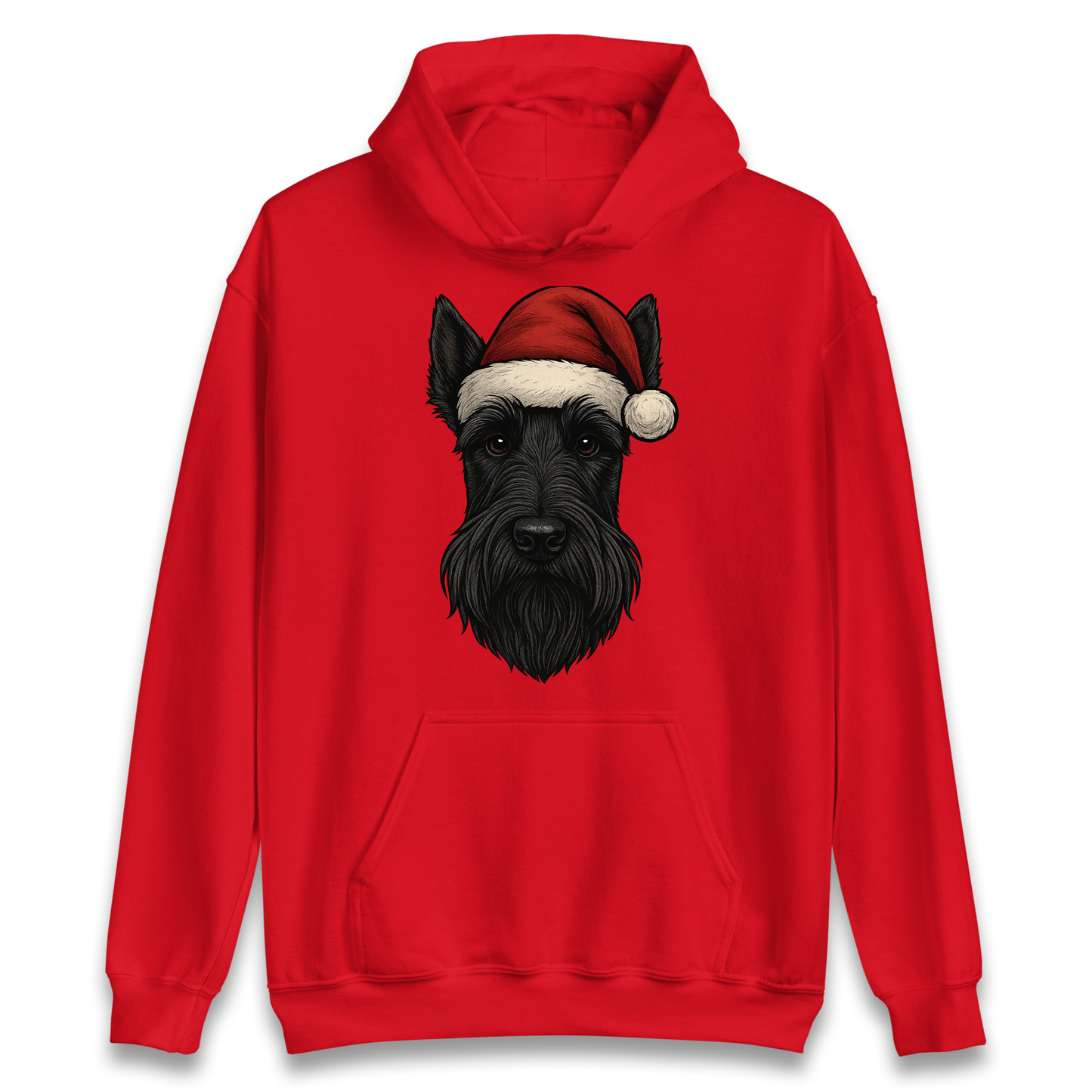 Scottish Terrier Face Christmas Hoodie
