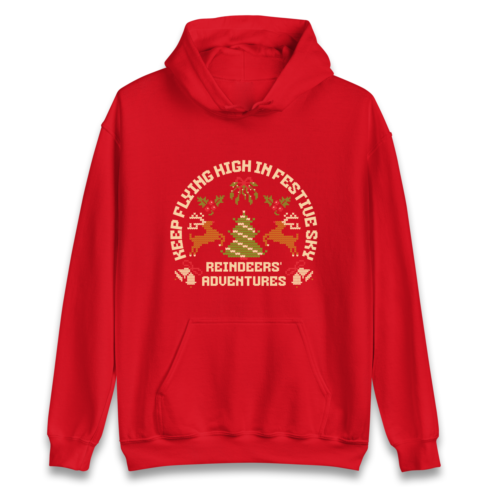 Keep Flying High In Festive Sky Christmas Hoodie