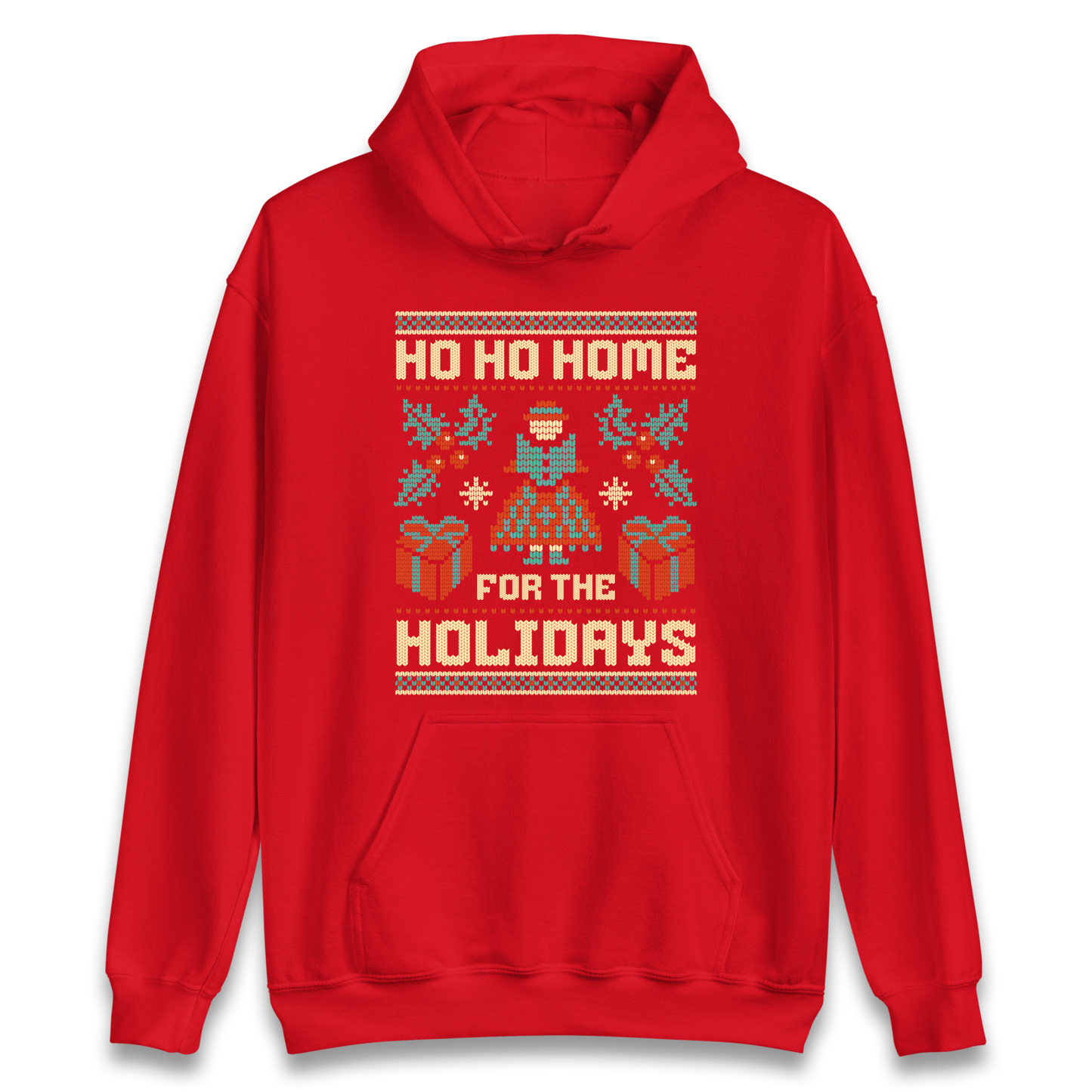 HO HO Home For the Holidays Christmas Hoodie