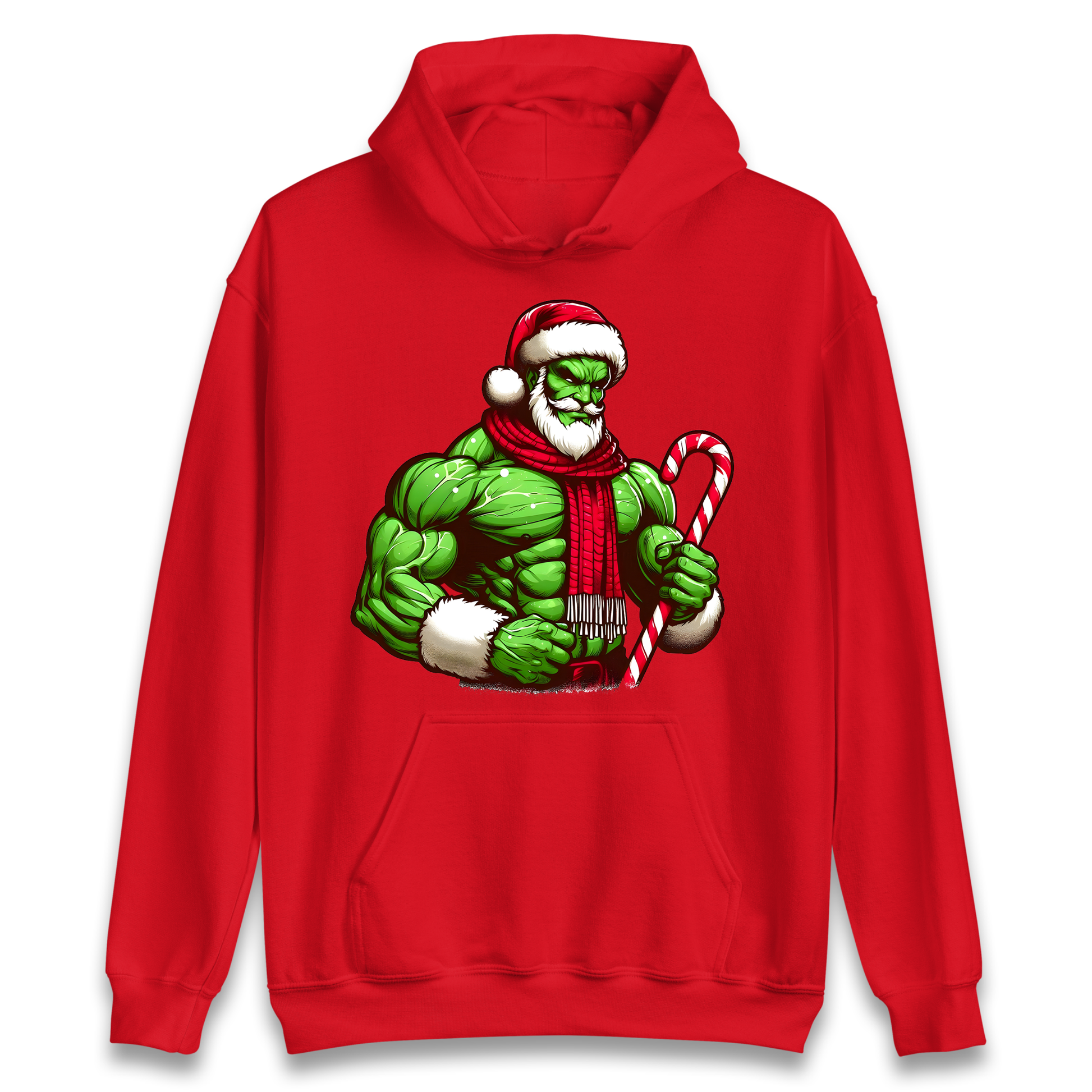 The Hulk Candy Cane Santa Hoodie