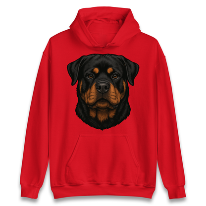 Rottweiler Face Hoodie