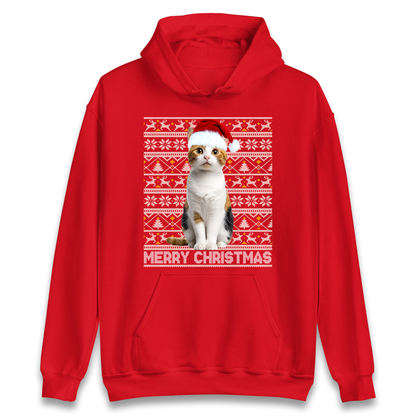 Merry Christmas Cat Hoodie