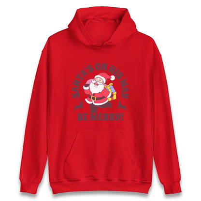 Santa's On His Way Christmas Hoodie