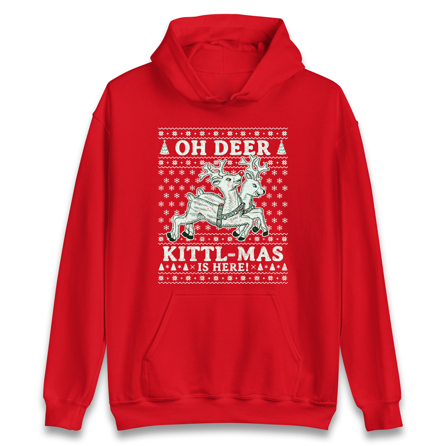 Oh Deer Kittl Mas Is Here Christmas Hoodie