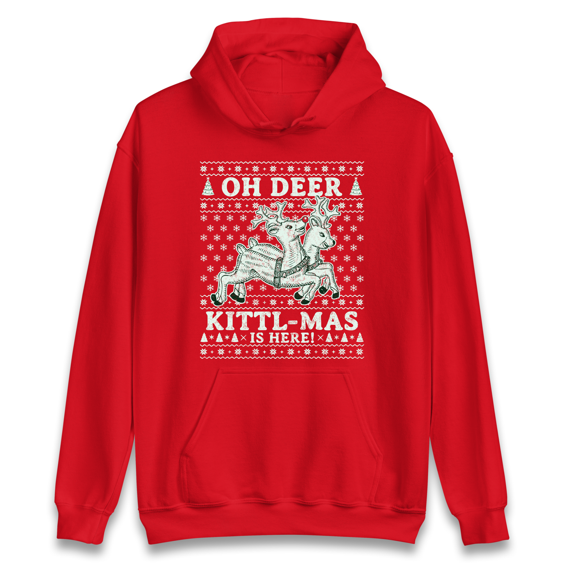 Oh Deer Kittl Mas Is Here Christmas Hoodie