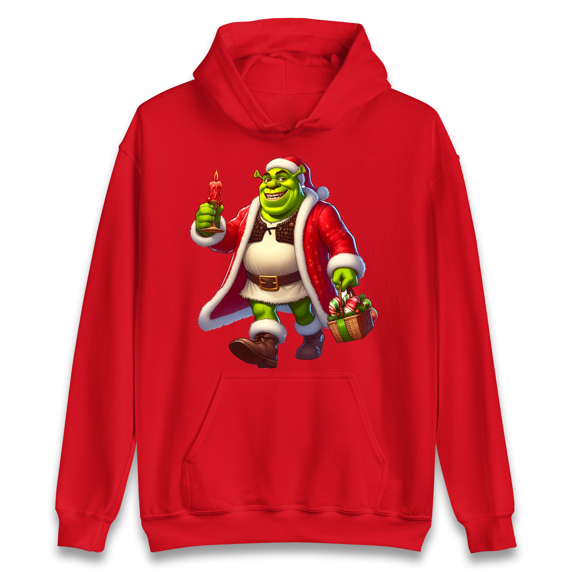 Shrek Santa Candle Hoodie