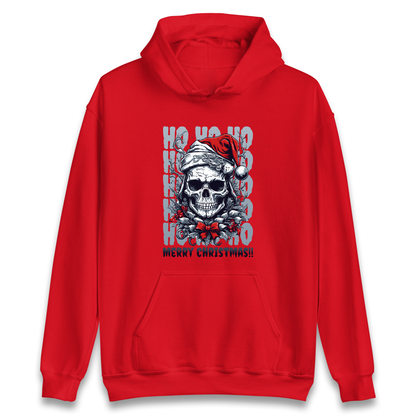 HO HO HO Santa Skelington Christmas Hoodie