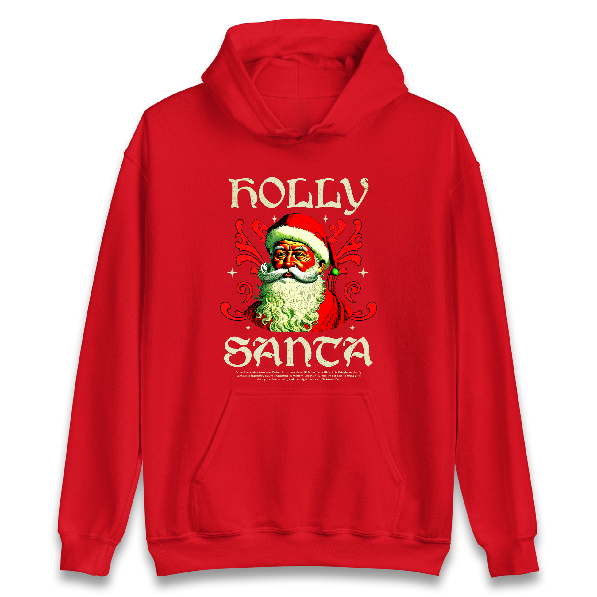 Holly Santa Christmas Hoodie