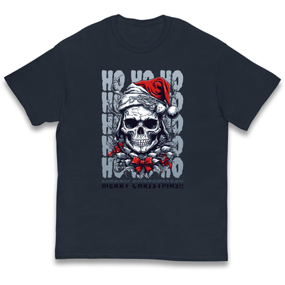 HO HO HO Santa Skelington Christmas kids t shirt