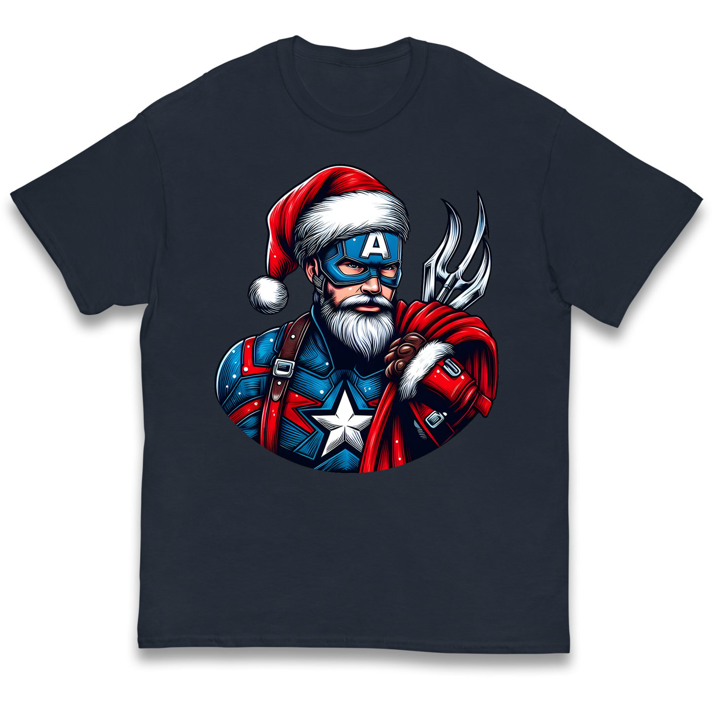 Captain America Santa kids t shirt