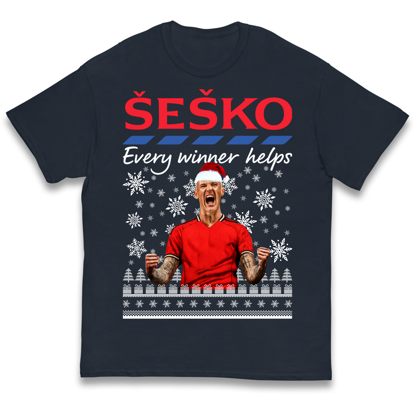 Benjamin Sesko Christmas Kids T Shirt