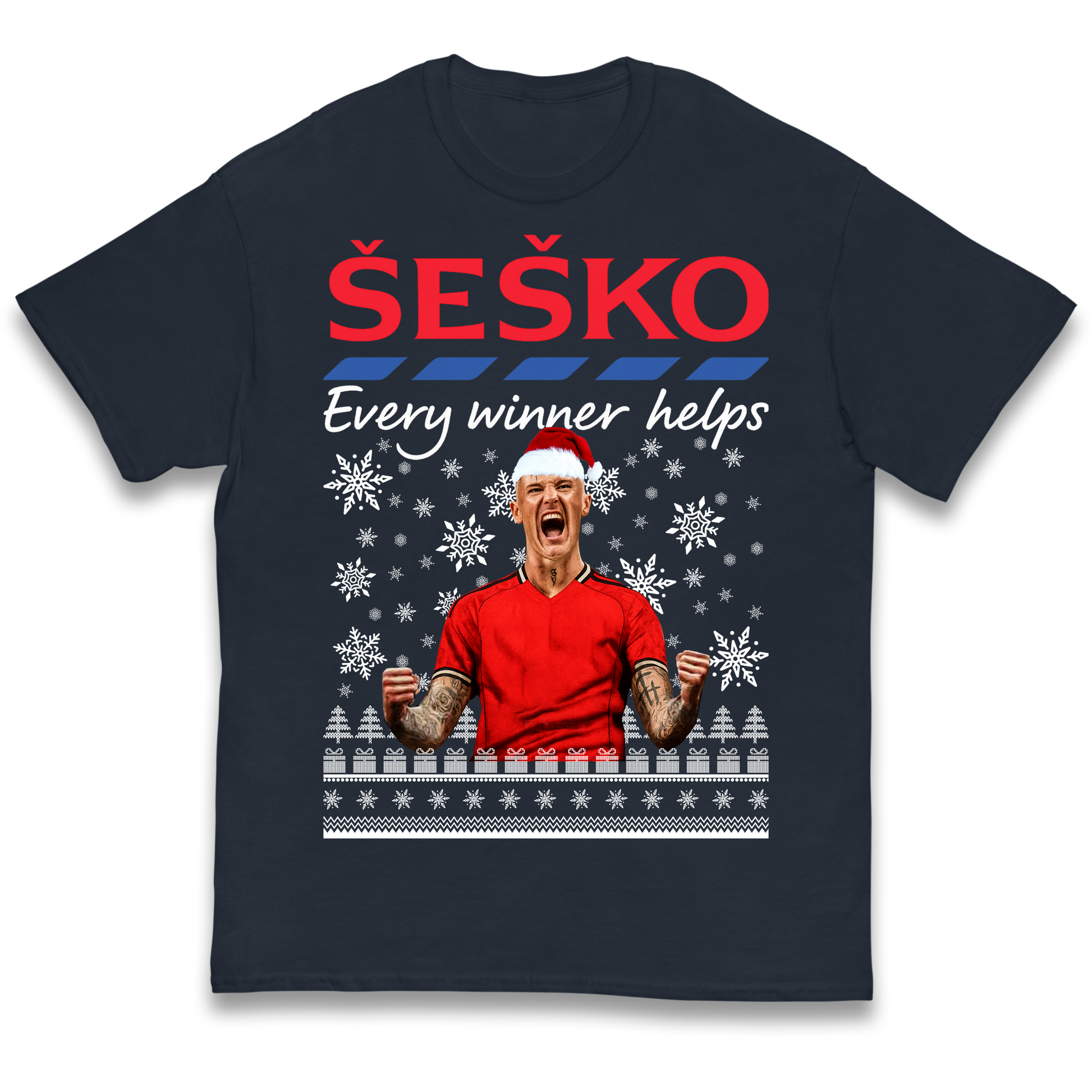 Benjamin Sesko Christmas Kids T Shirt