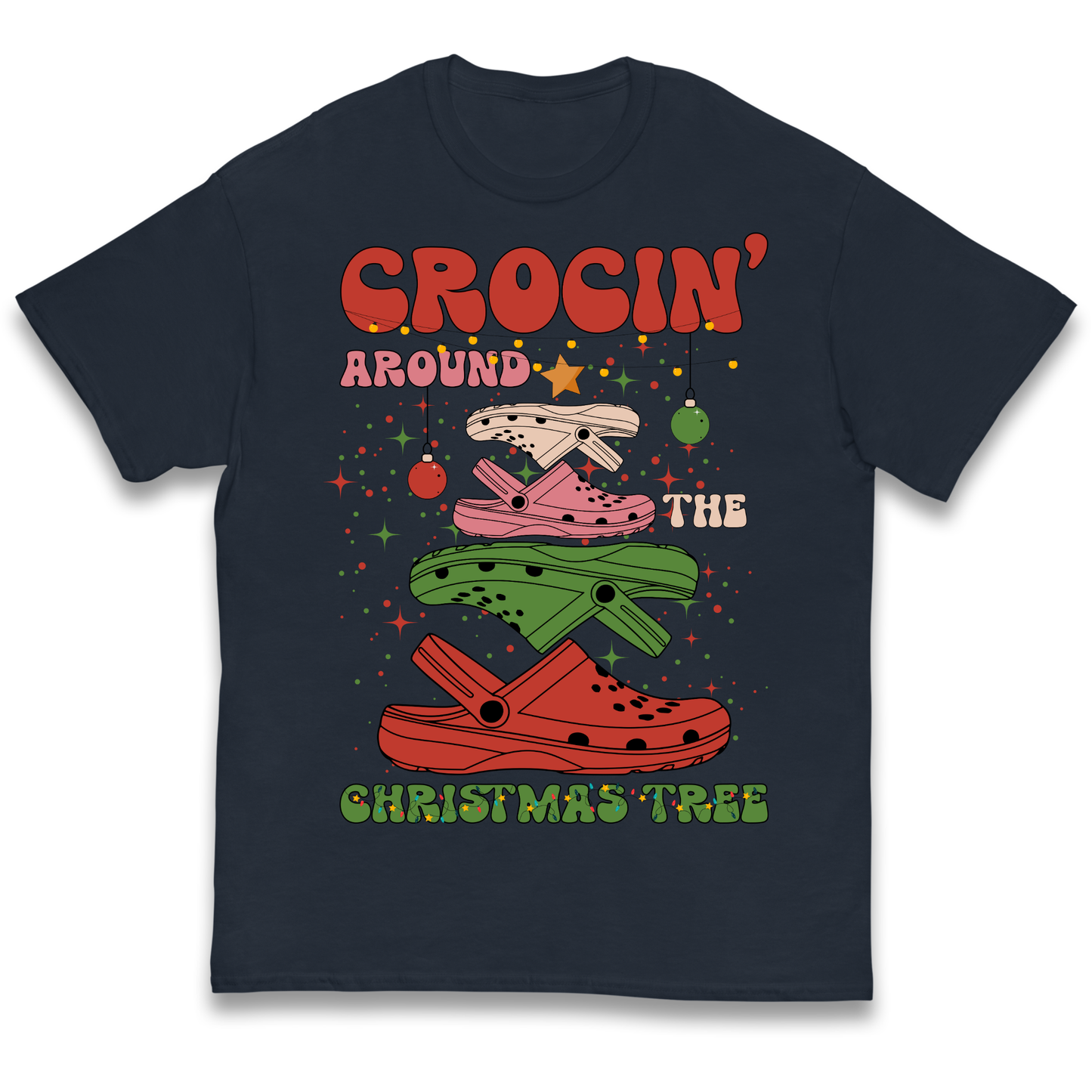 Crockin Around the Christmas Tree Christmas kids t shirt