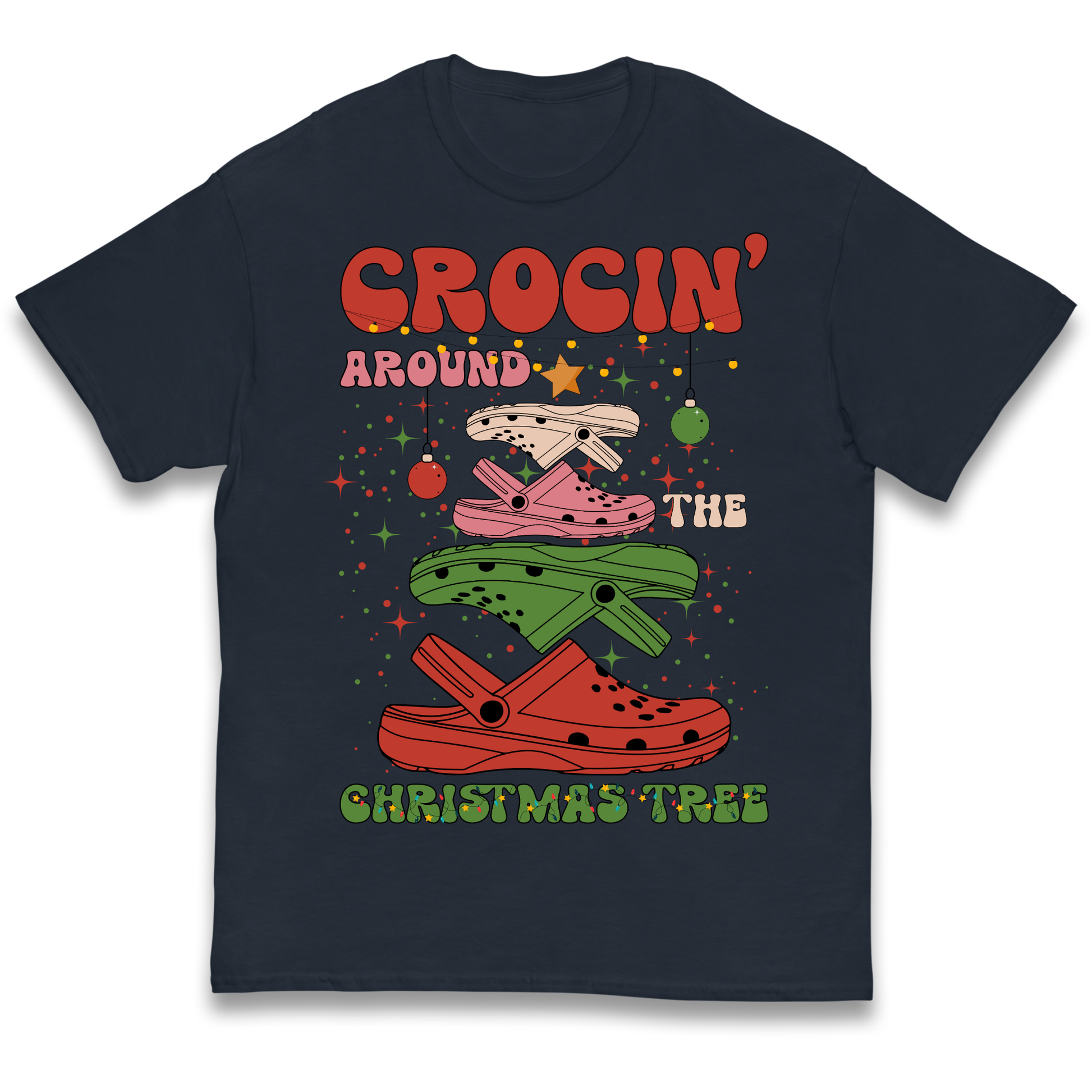 Crockin Around the Christmas Tree Christmas kids t shirt