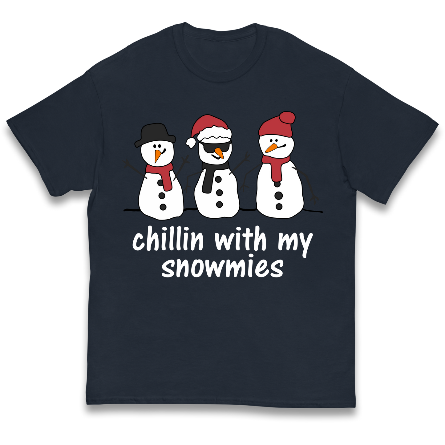 Chillin With My Snowmies kids t shirt