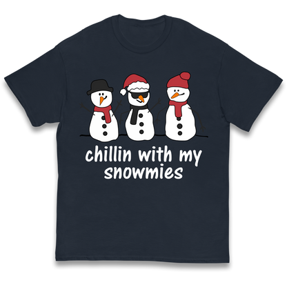 Chillin With My Snowmies kids t shirt