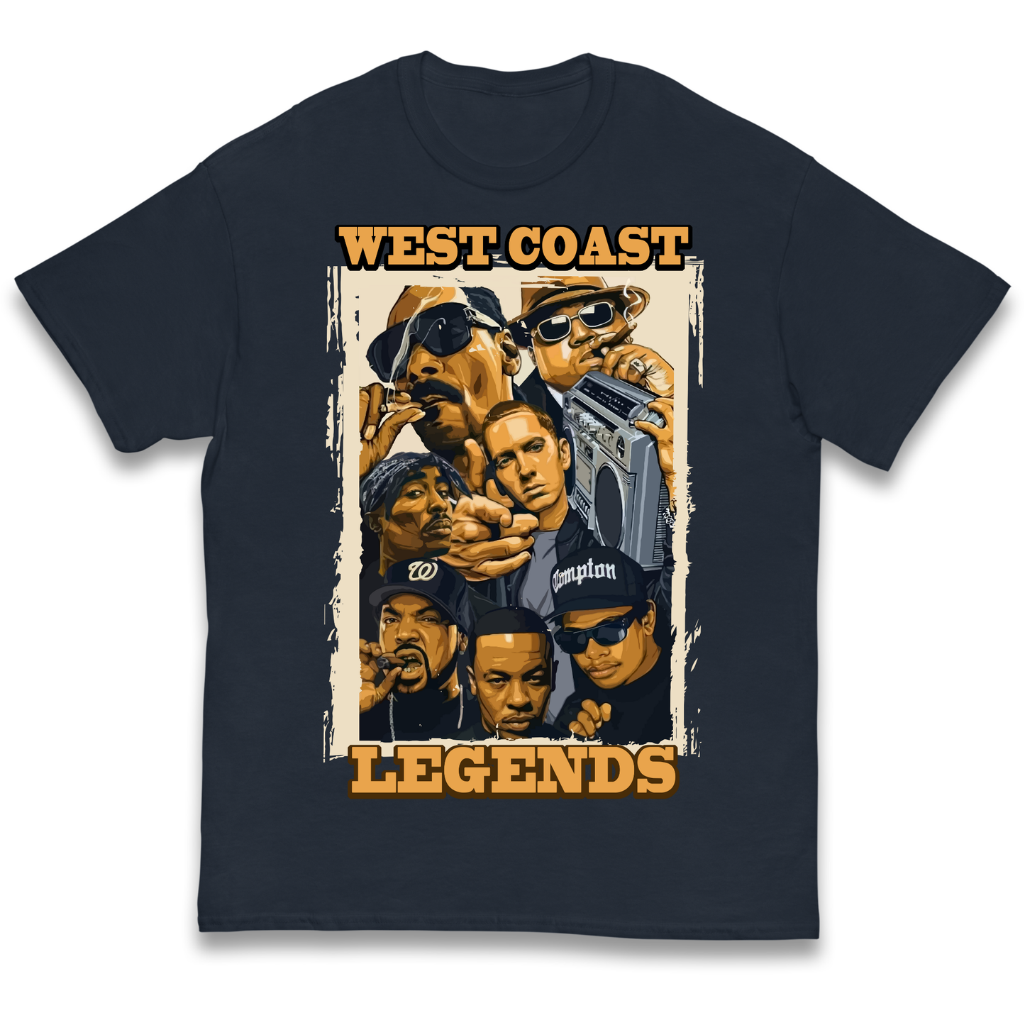 West Coast Legends Rappers kids t shirt