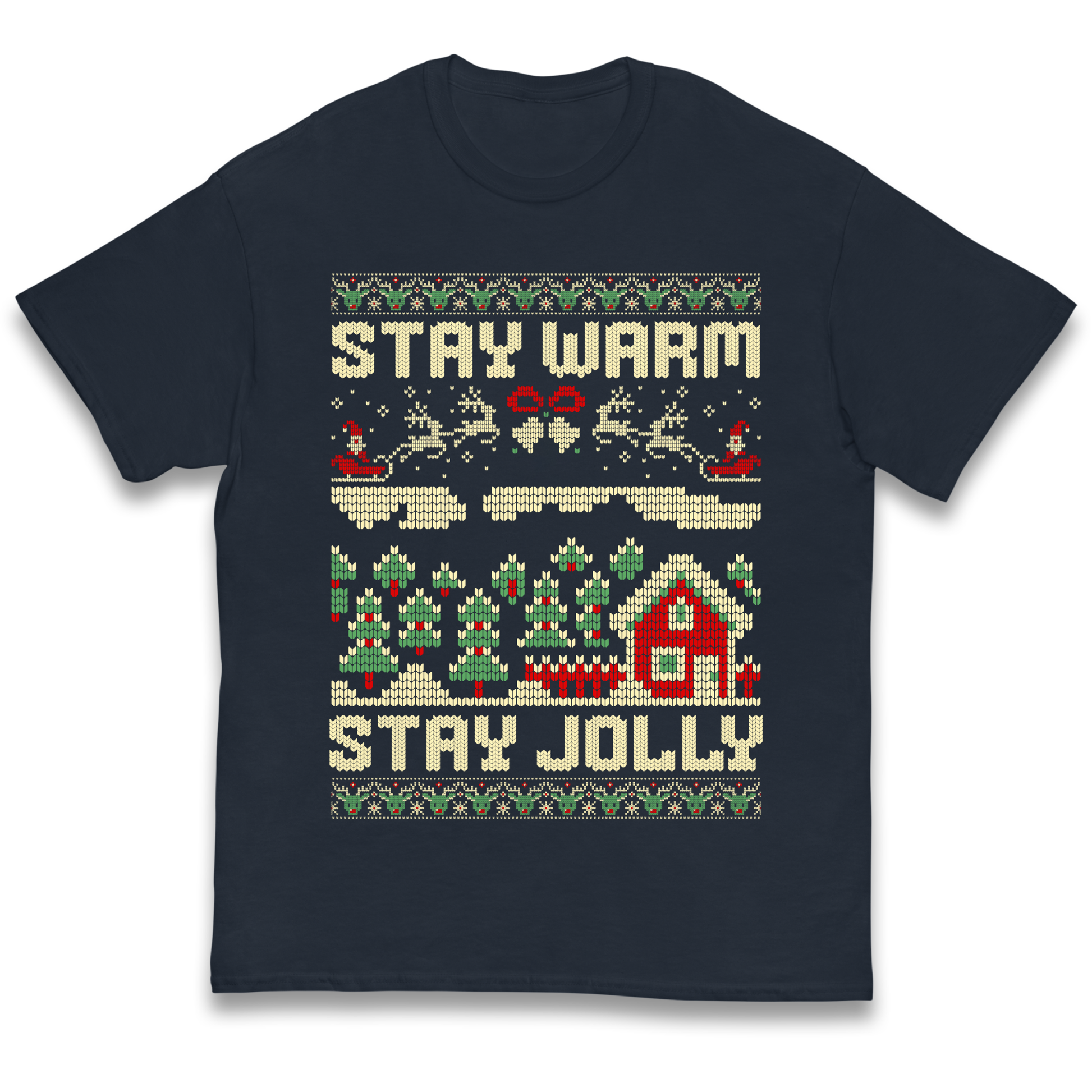 Stay Warm Stay Jolly Christmas kids t shirt