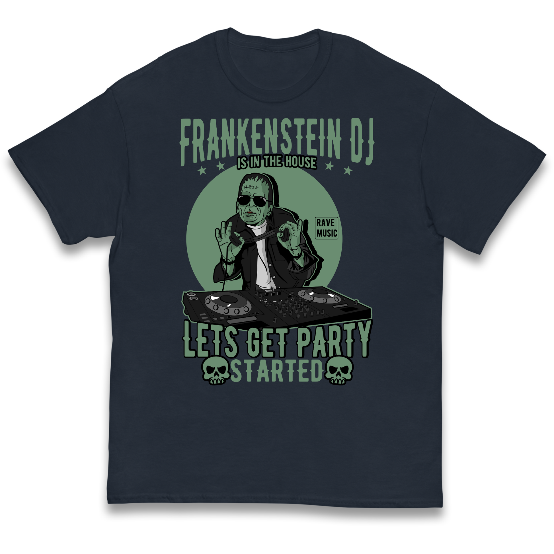 Frankenstein DJ kids t shirt