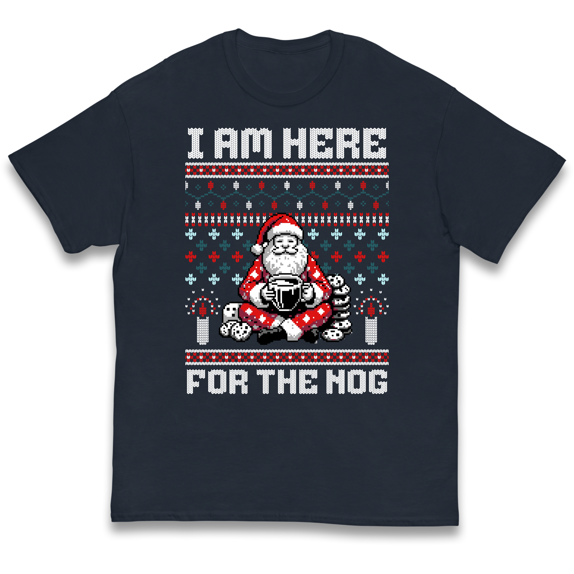 I am Here For The Nog Christmas kids t shirt