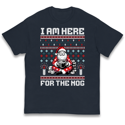 I am Here For The Nog Christmas kids t shirt