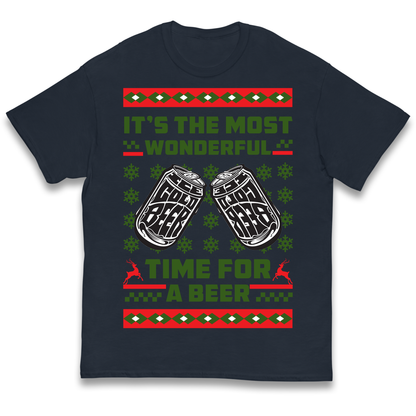 Its The Most Wonderful Time For A Beer Christmas kids t shirt