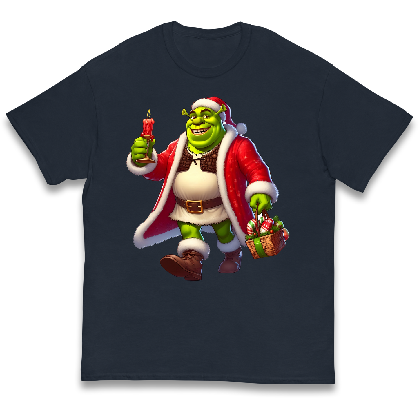 Shrek Santa Candle kids t shirt