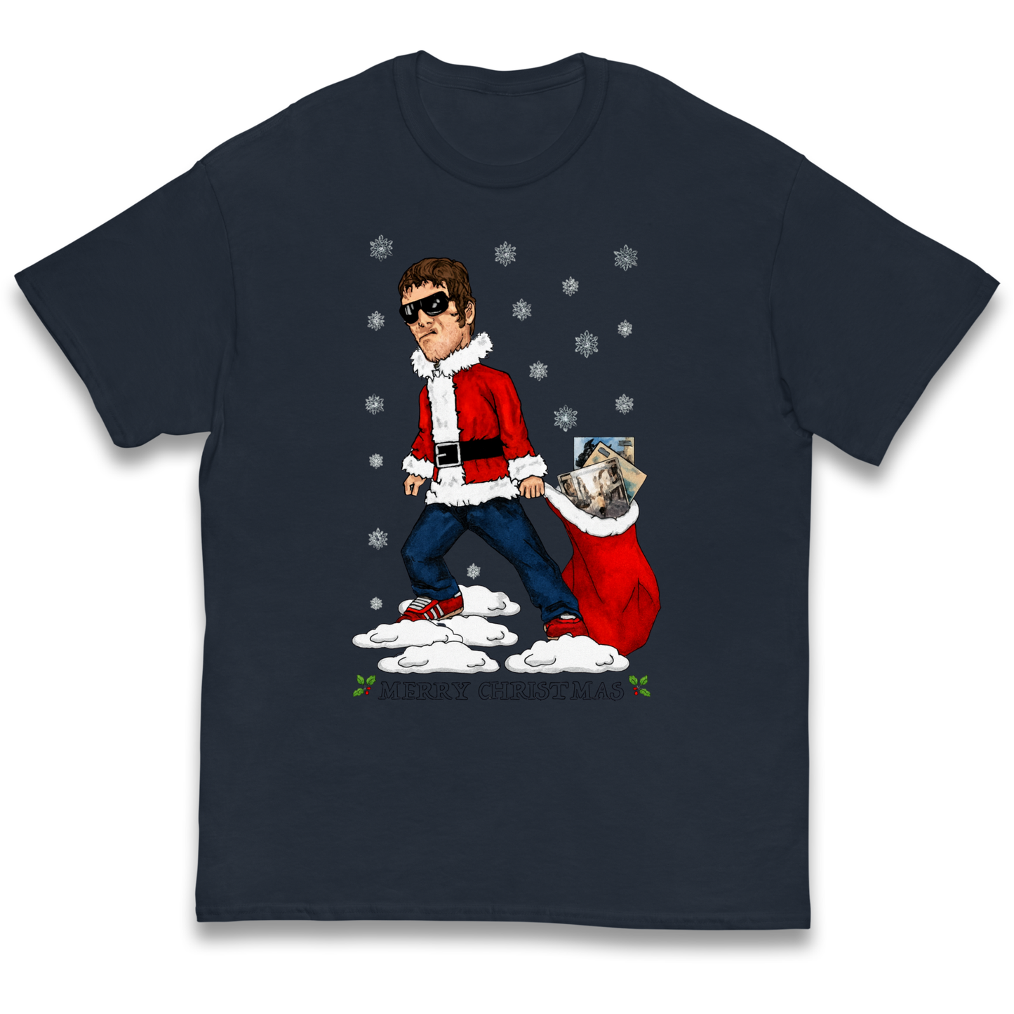 Liam Gallagher Christmas Santa kids t shirt