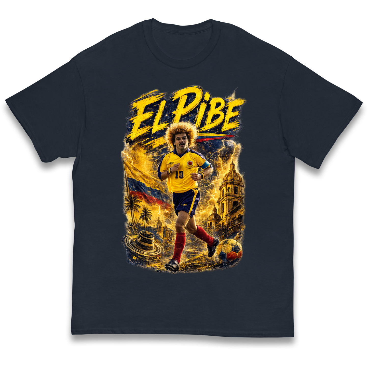 Carlos Valderrama Colombia Football Kids T Shirt