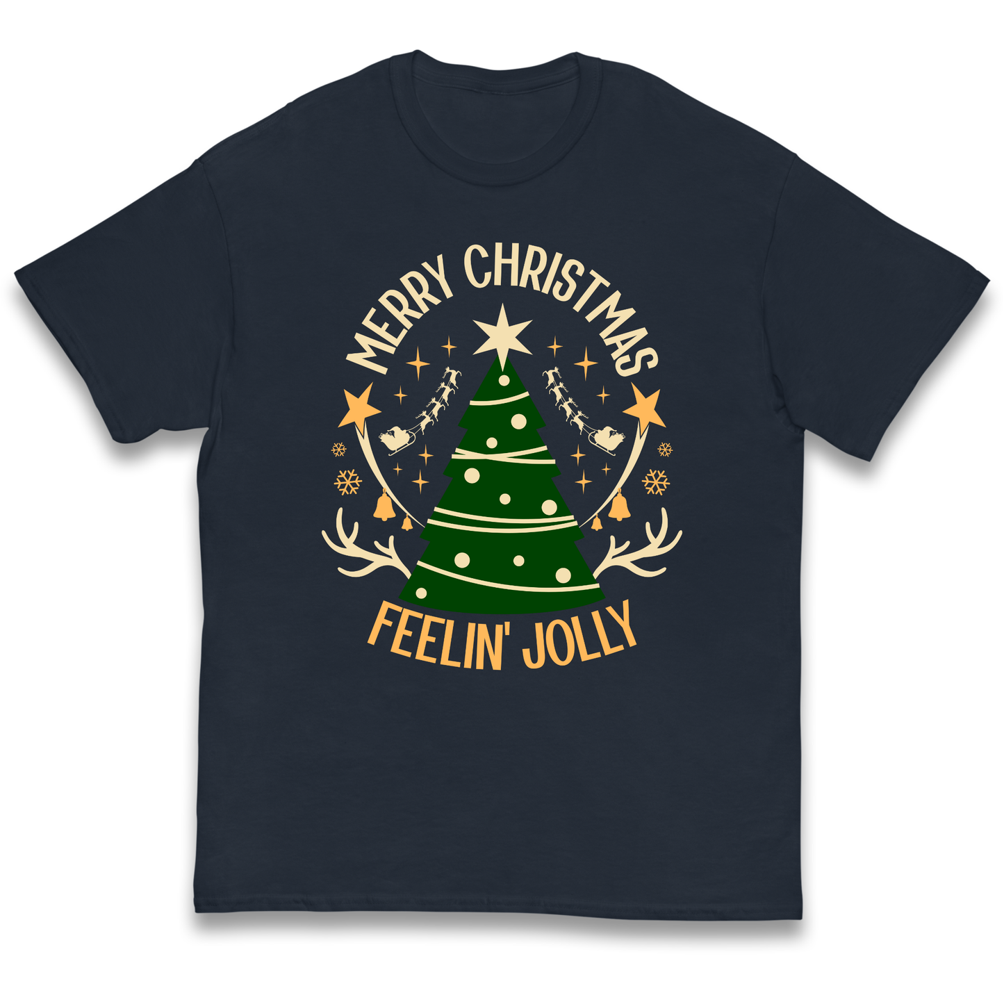 Merry Christmas Feeling Jolly Christmas kids t shirt