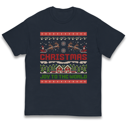 Christmas Joy to the World Christmas kids t shirt