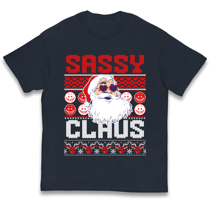 Sassy Claus Santa Christmas kids t shirt