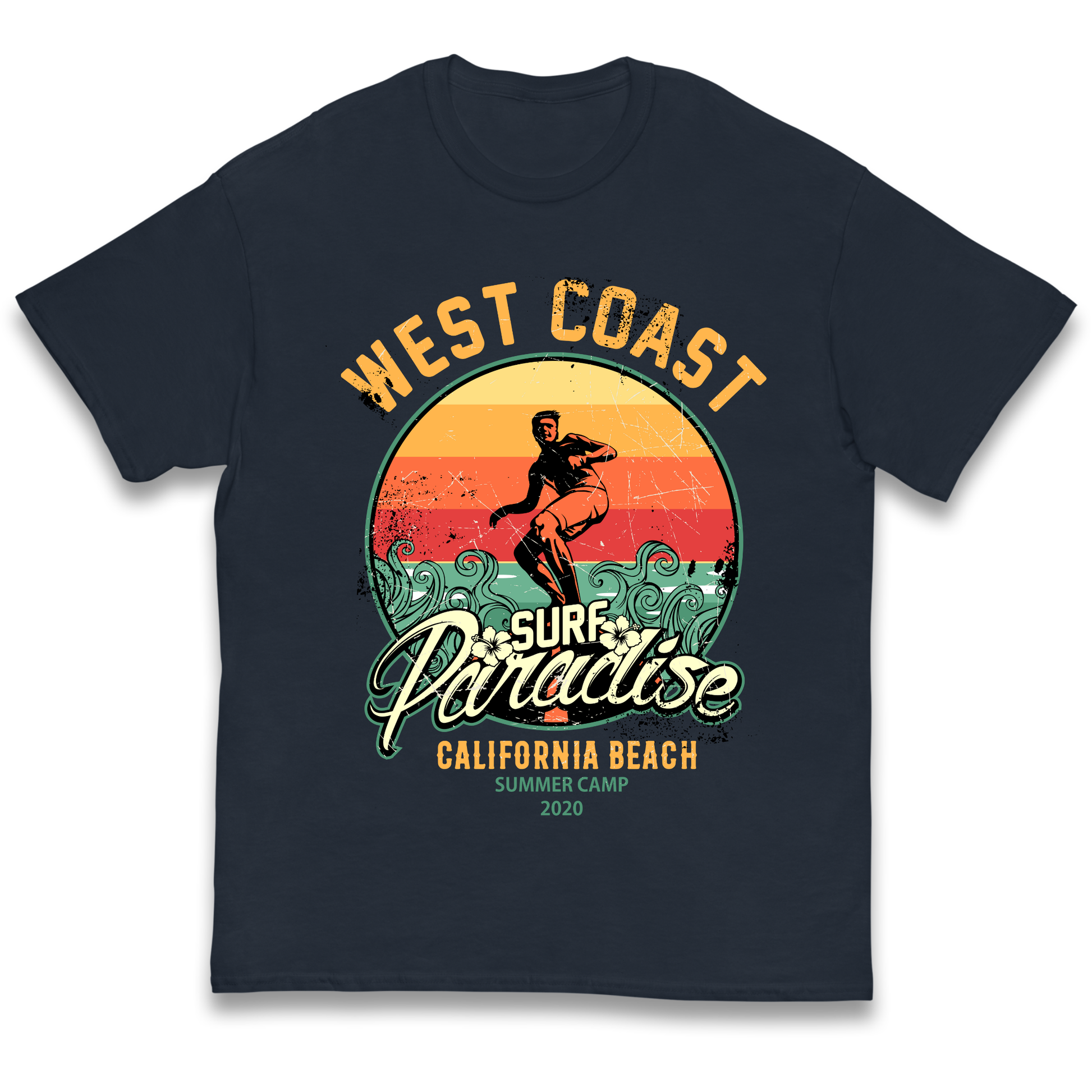 West Coast Surf Paradise kids t shirt