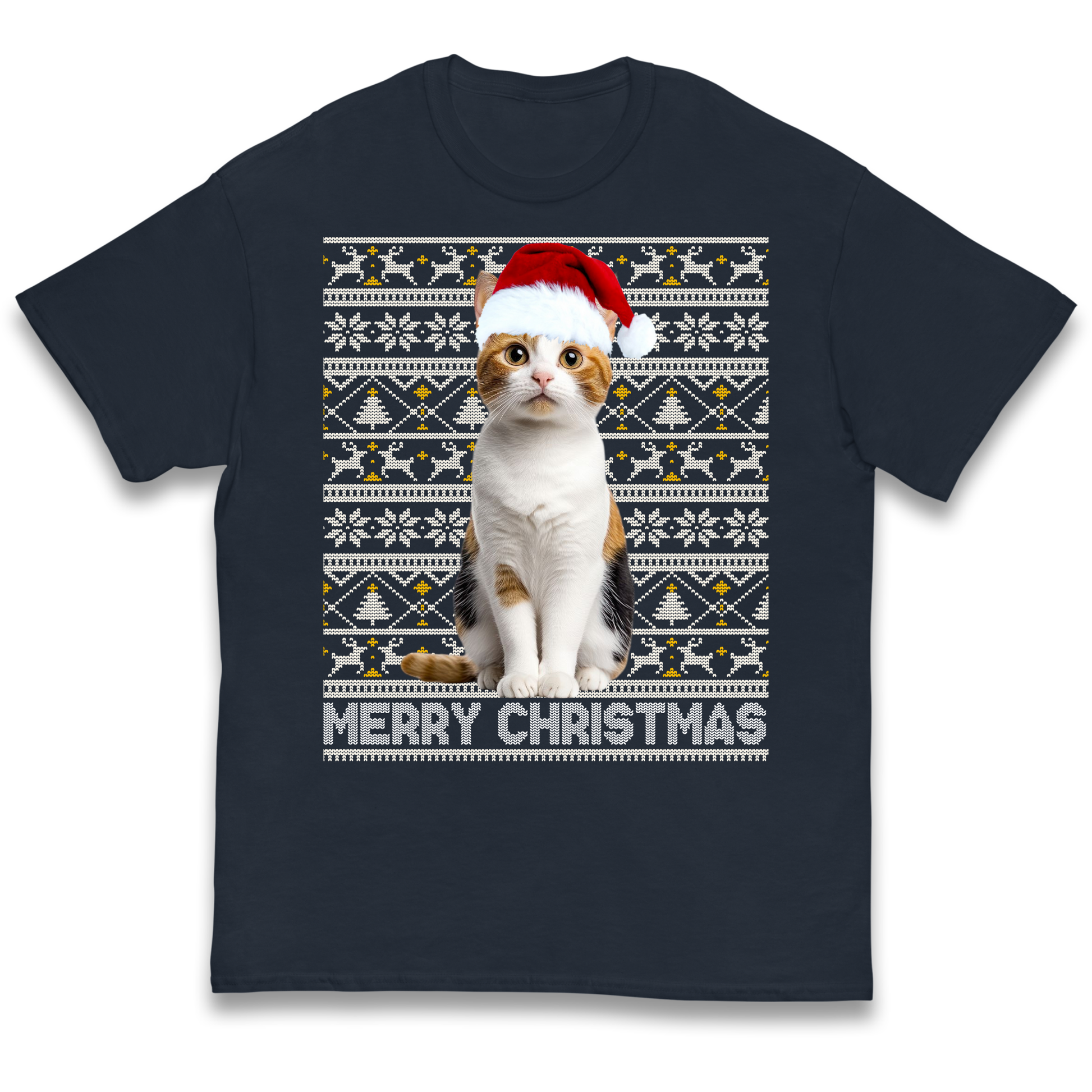 Merry Christmas Cat kids t shirt