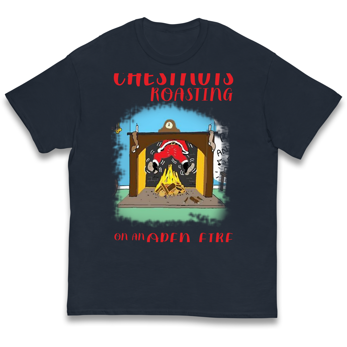 Chestnuts Roasting On An Open Fire Christmas kids t shirt