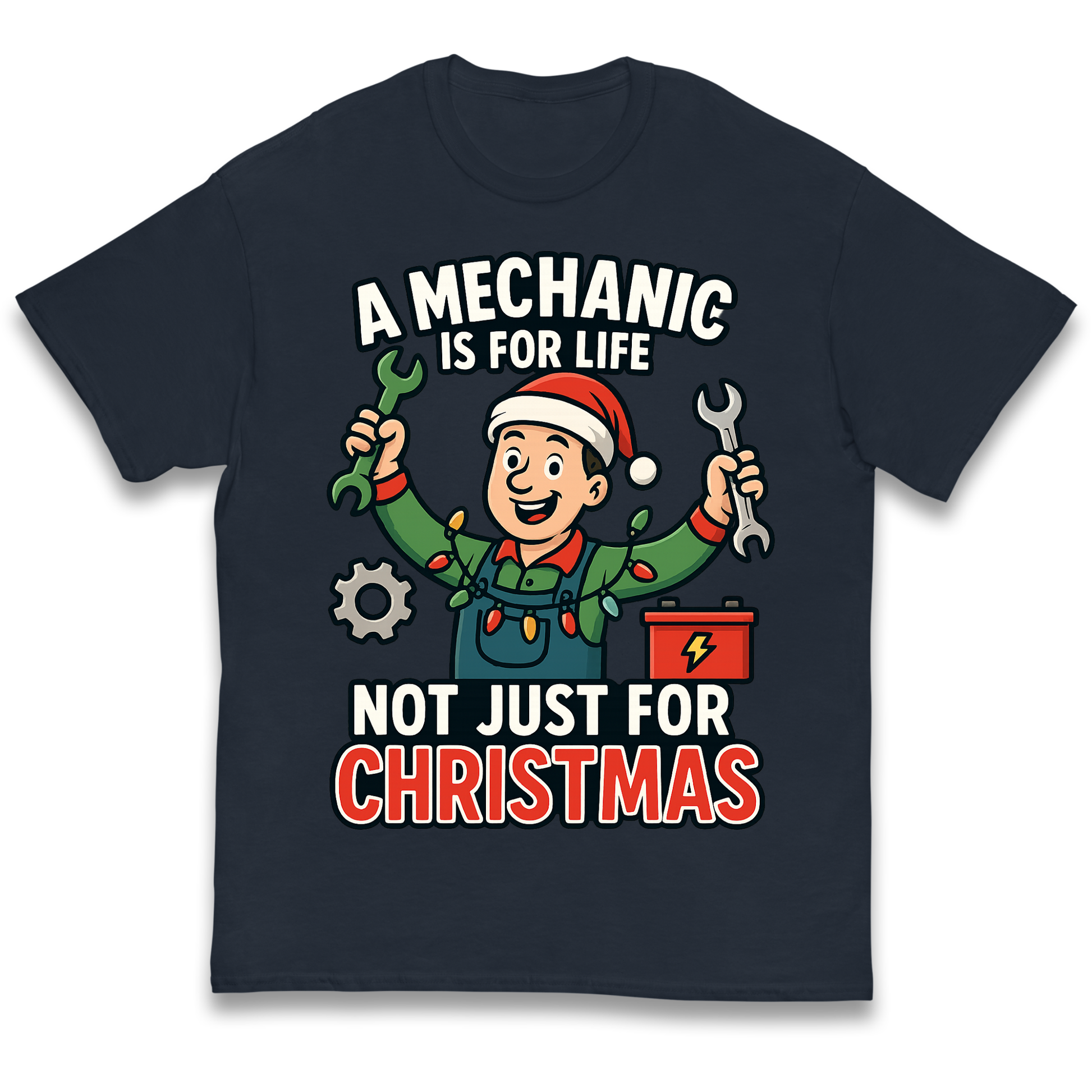 Mechanic Christmas Kids T Shirt