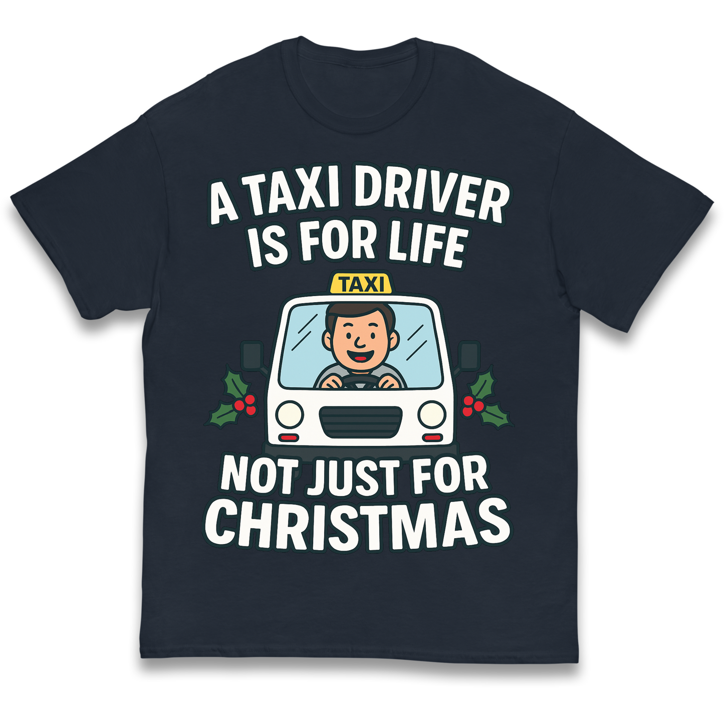 Taxi Driver Christmas Kids T Shirt
