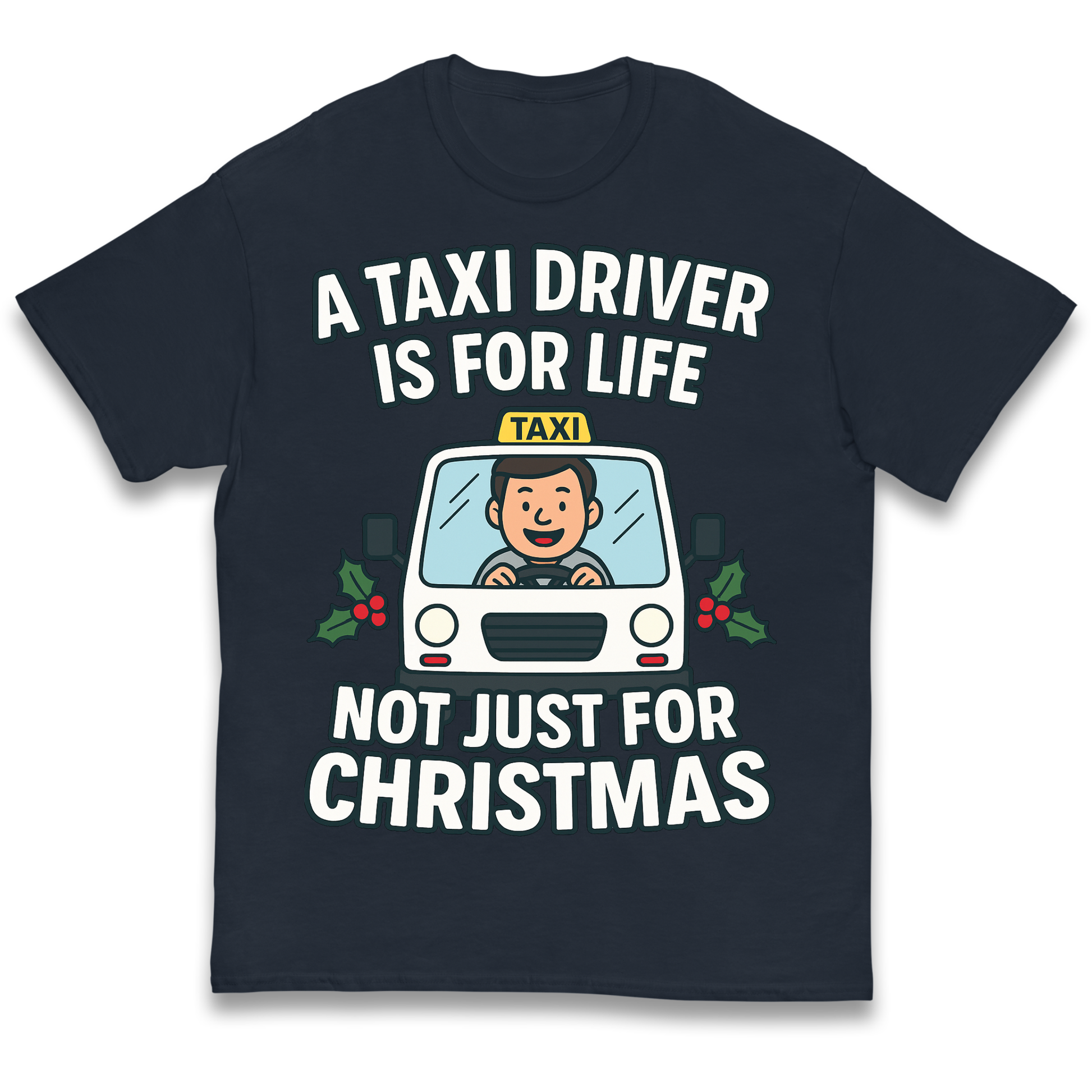 Taxi Driver Christmas Kids T Shirt