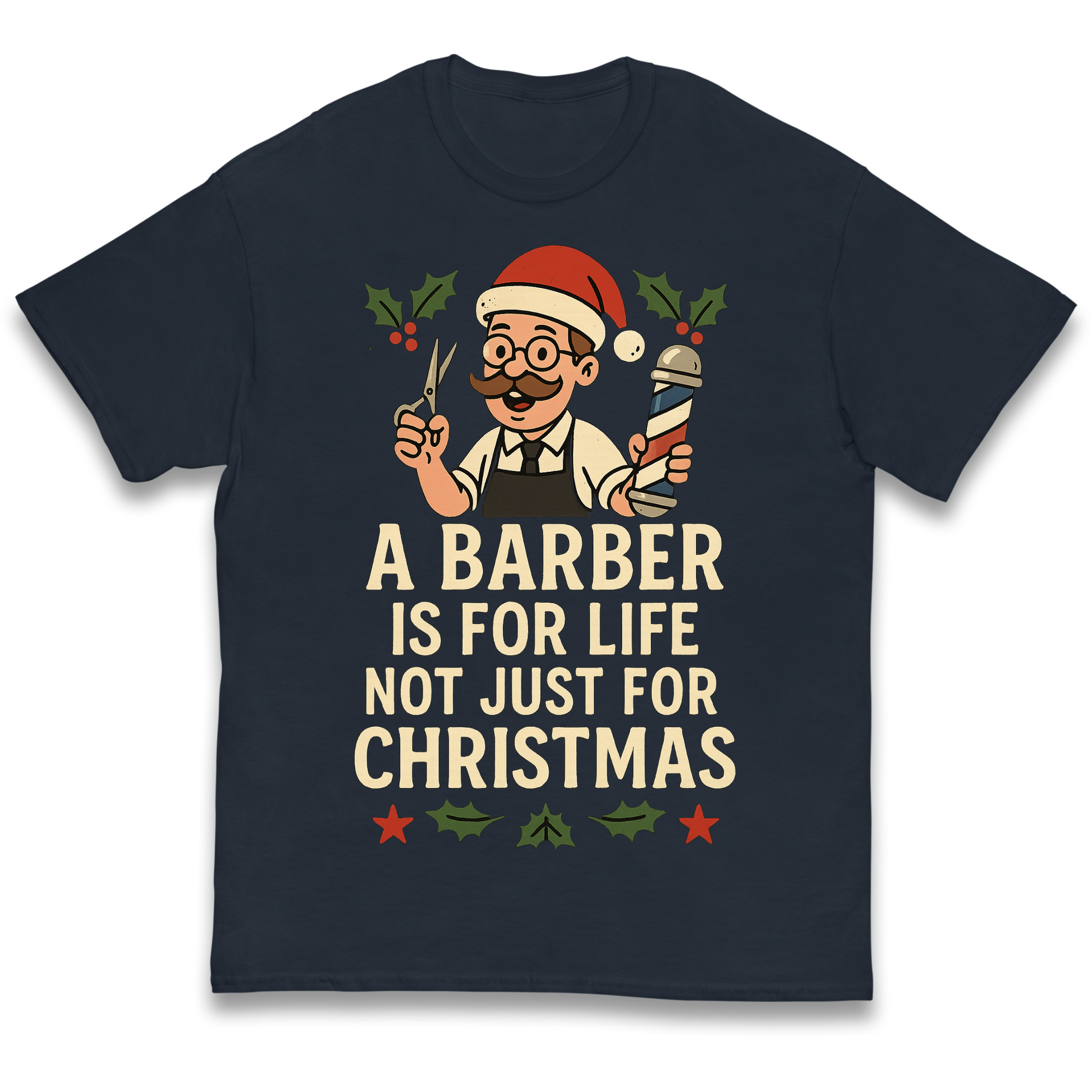 Barber Christmas Kids T Shirt