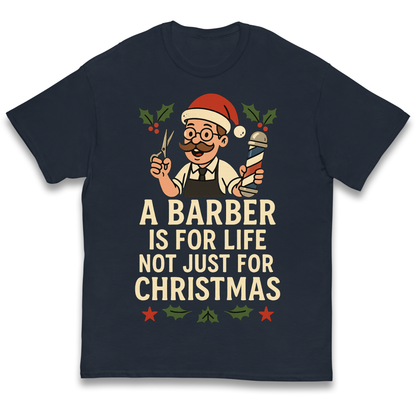 Barber Christmas Kids T Shirt