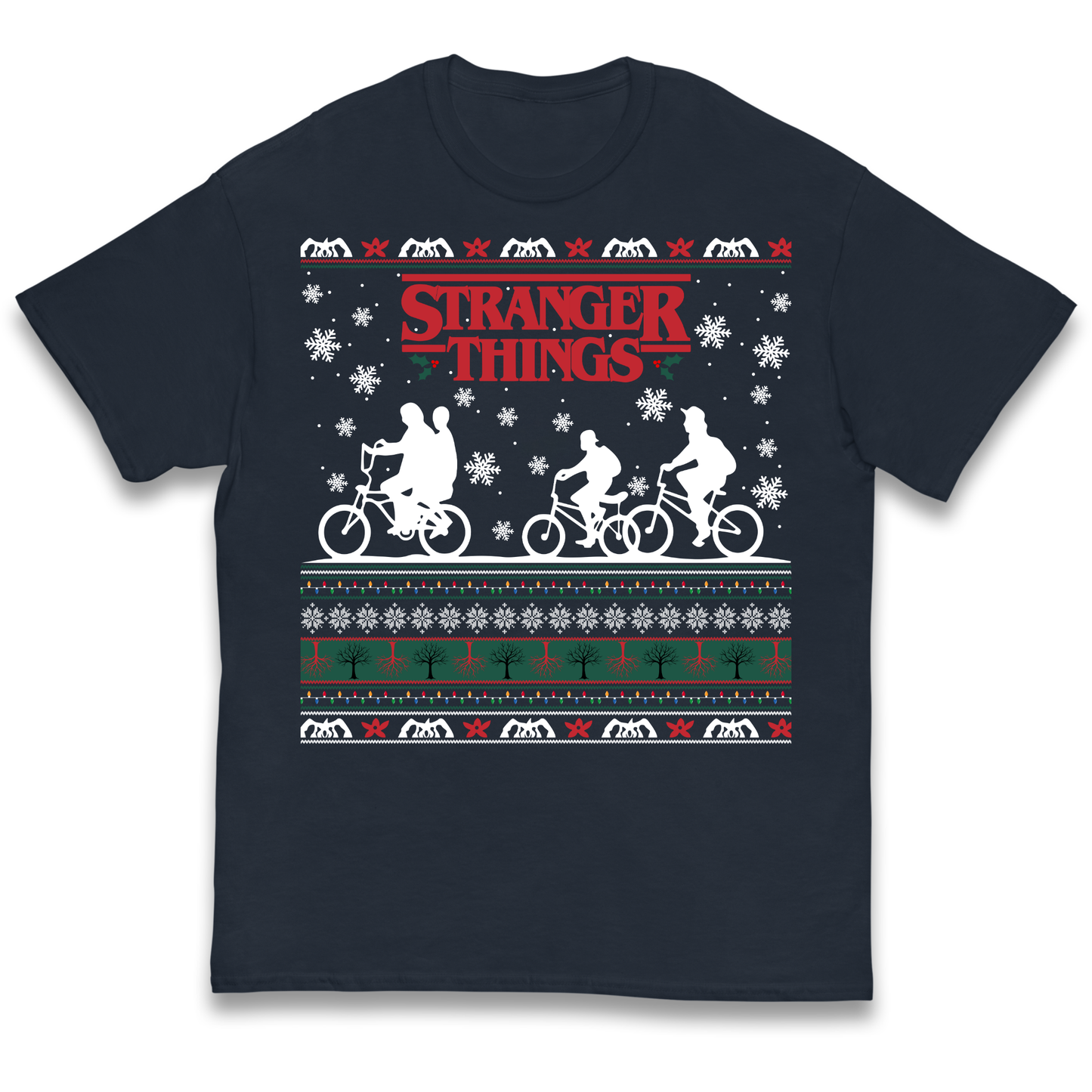 Stranger Things Christmas kids t shirt