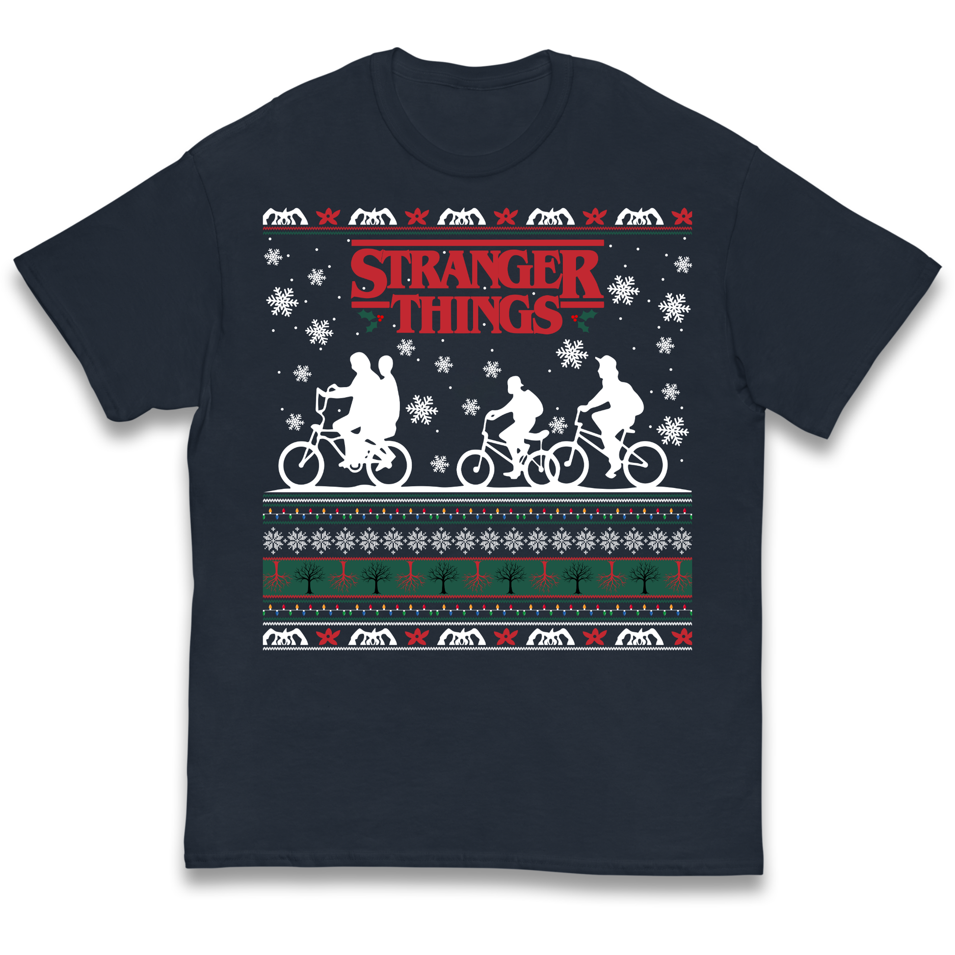 Stranger Things Christmas kids t shirt